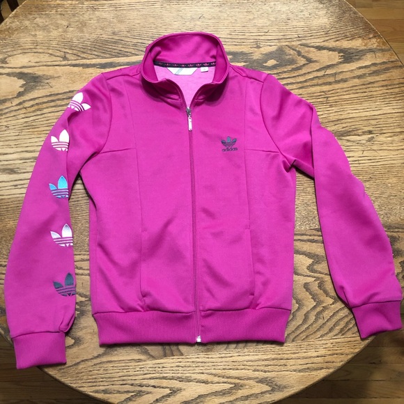 Beautiful Magenta Pink Adidas Track Jacket - Picture 1 of 5